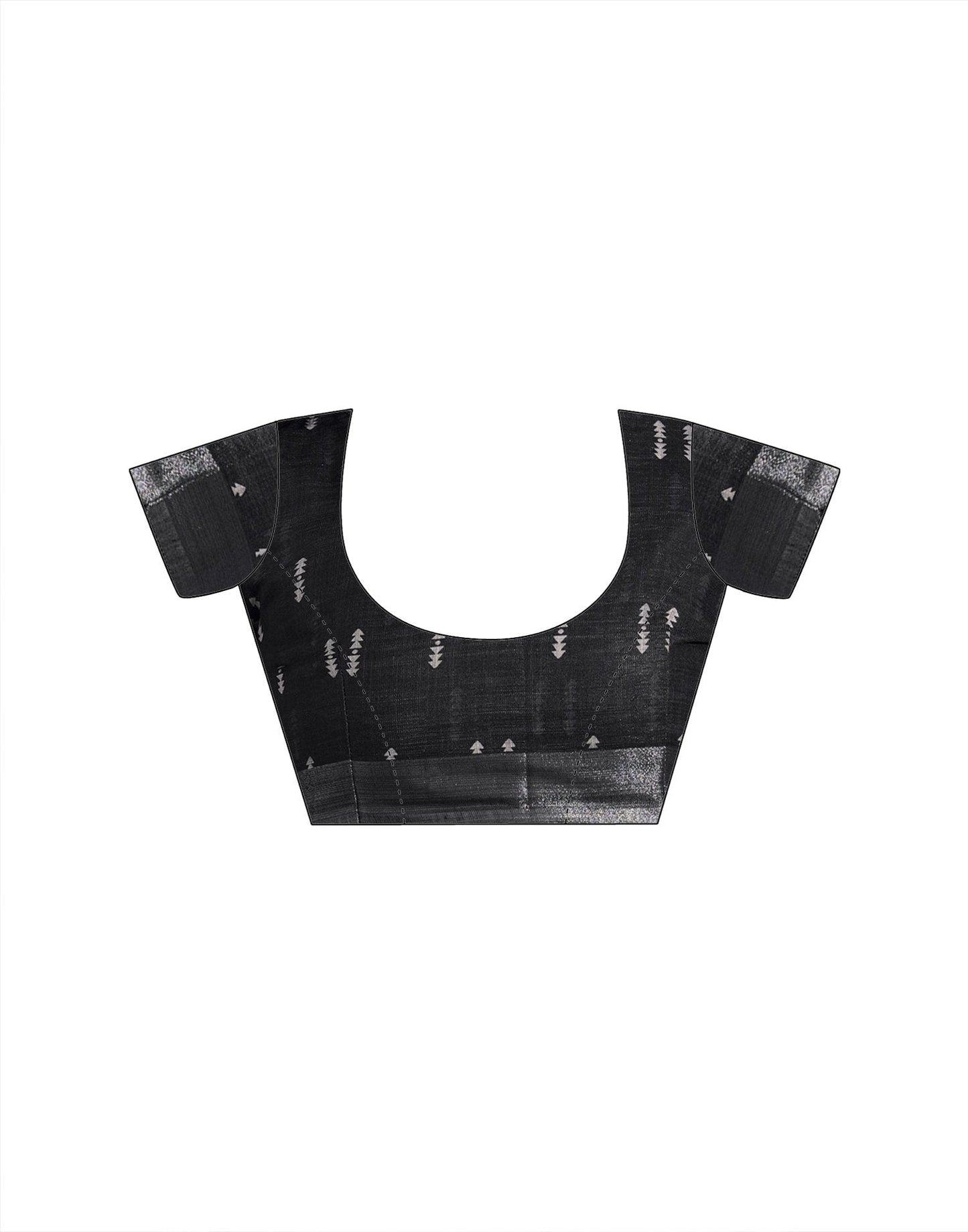 Off White Linen Woven Printed Saree