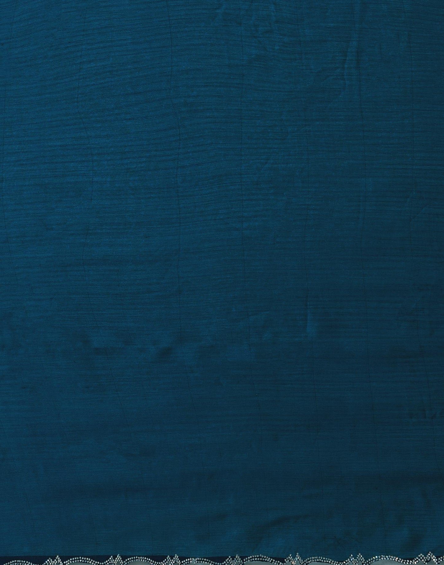 Rama Blue Chiffon Stone Work Swarovski Saree