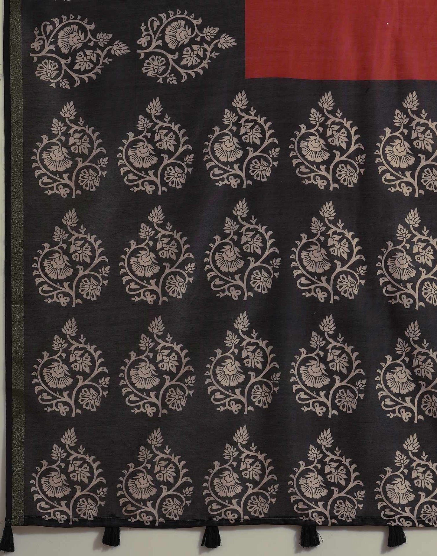 Orange Silk Printed Saree