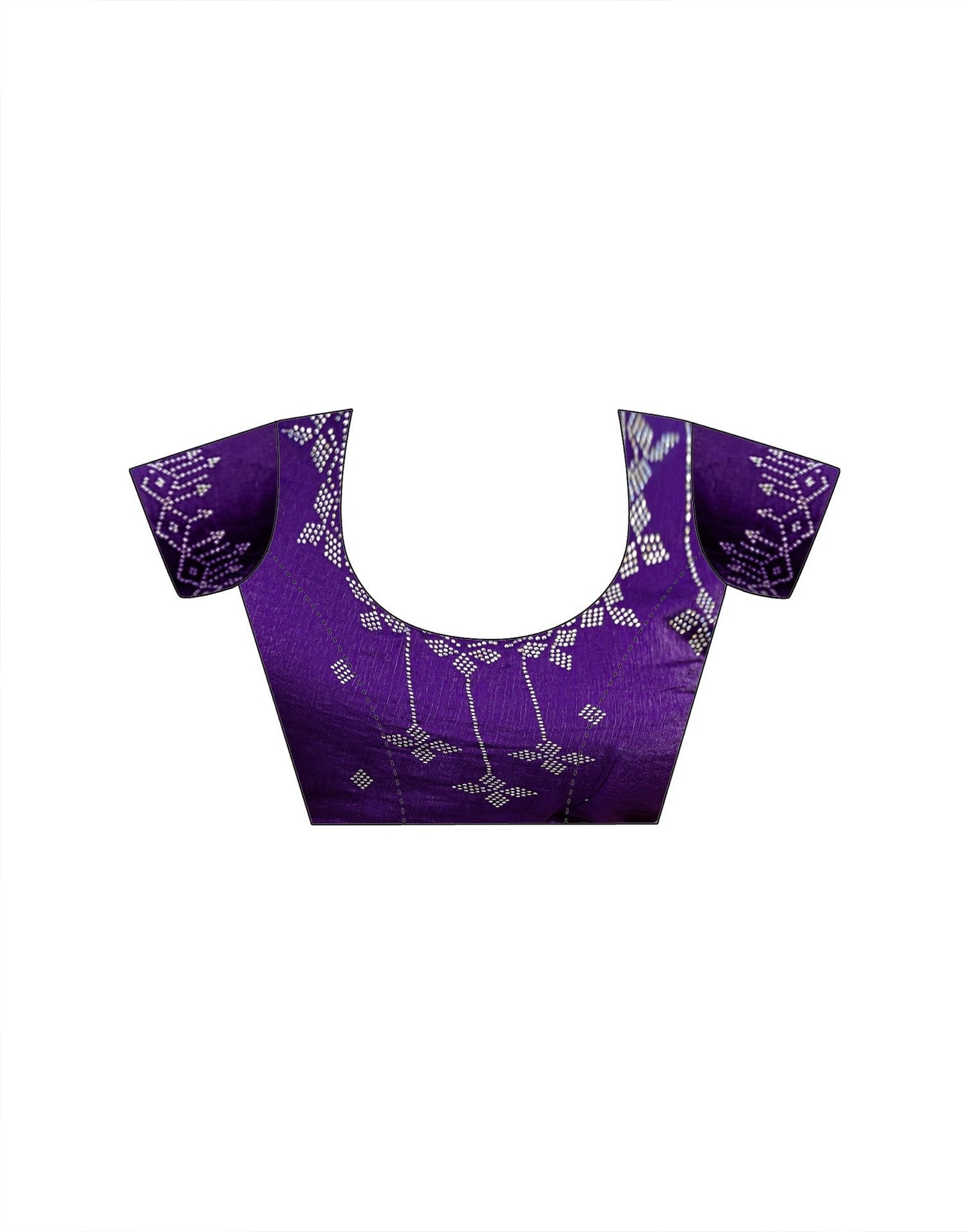 Dark Purple Shimmer Stone Work Swarovski Saree