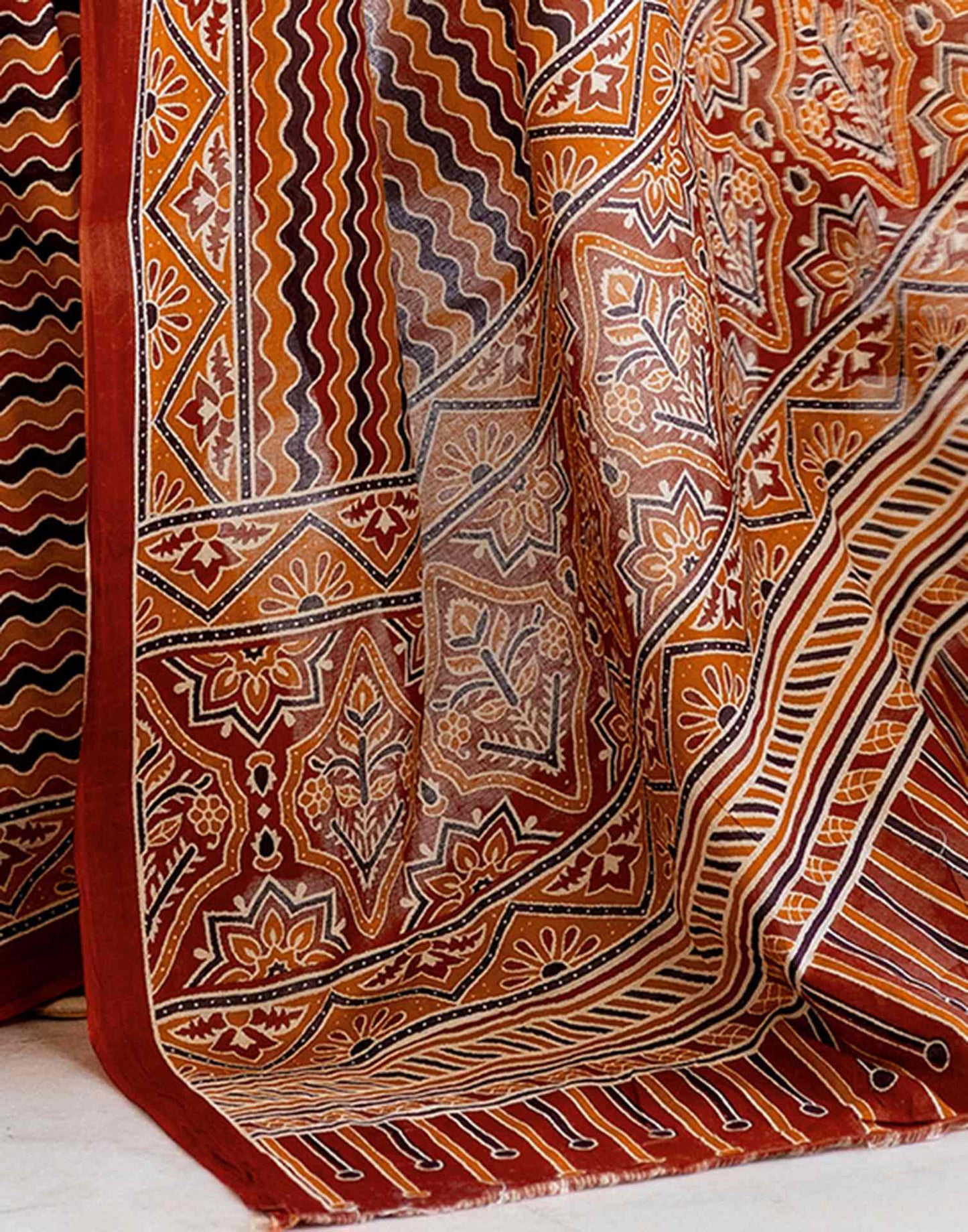 Multicoloured Cotton Printed Saree