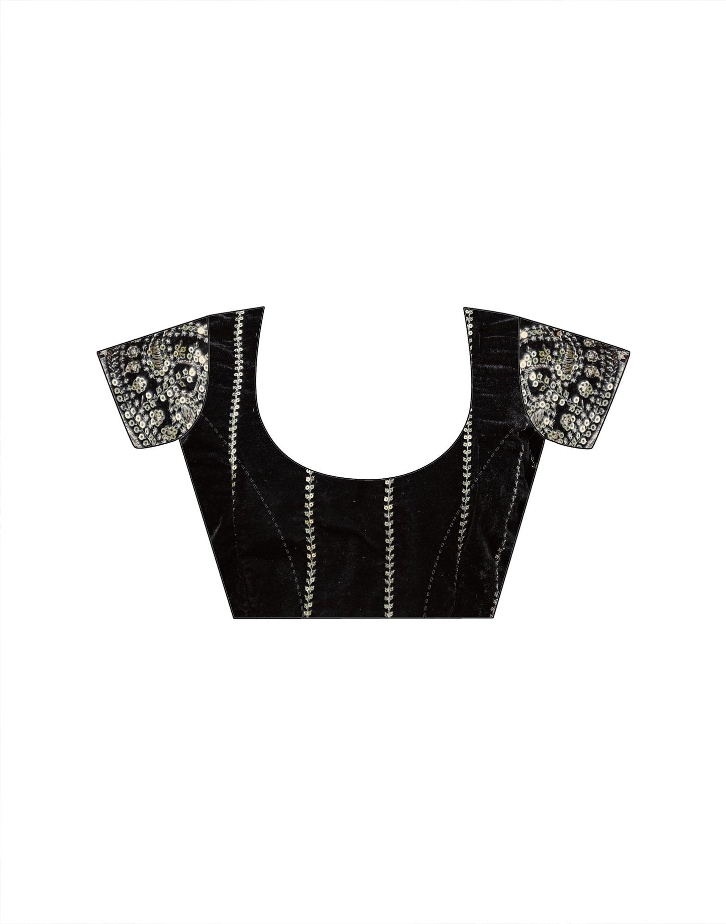 Light Purple Net Sequence Embroidery Saree