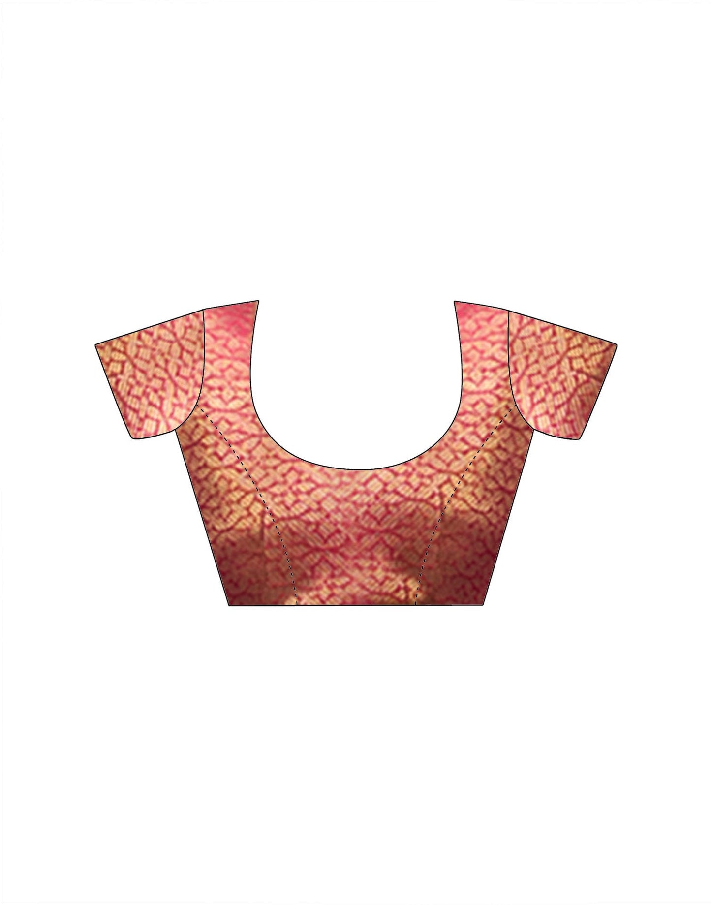 Coral Pink Tissue Silk Woven Saree